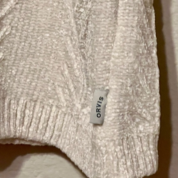 Orvis Women’s Soft Cream Textured Sweater- Size Small - Picture 4 of 5
